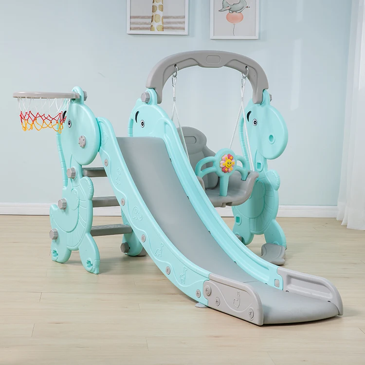 New Style Colorful Hot Sale Toys Kids China Games Indoor Baby Plastic Slide And Swing Set