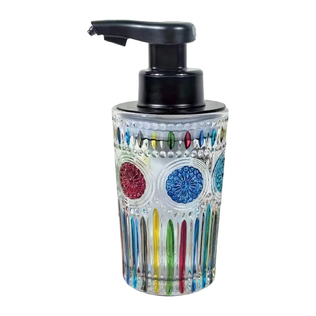 bathroom fittings accessories portable hand wash station sensor empty bottles for liquid soap wholesale glass soap dispenser