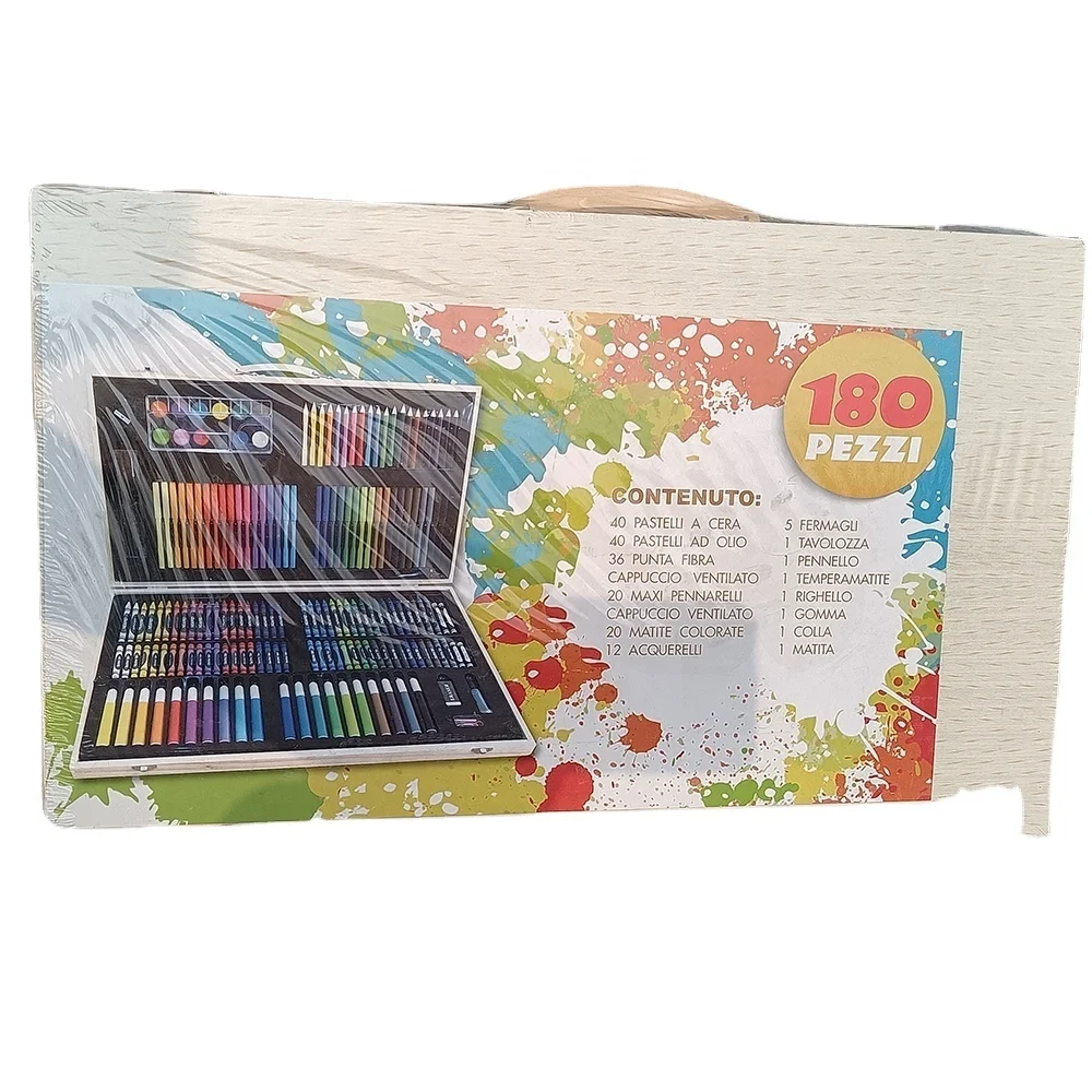 Art Professional Painting Sets For Adults Wooden Box Deluxe Kids Art Set Drawing Colored Pencils Paint Art Sets