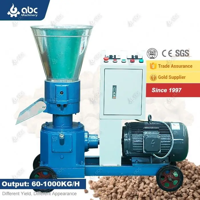 2023 Popular Set Flat Die Grass Feed Pellet Making Machine Animal Chicken Feed Pellet Machine For Animal Feed Chicken