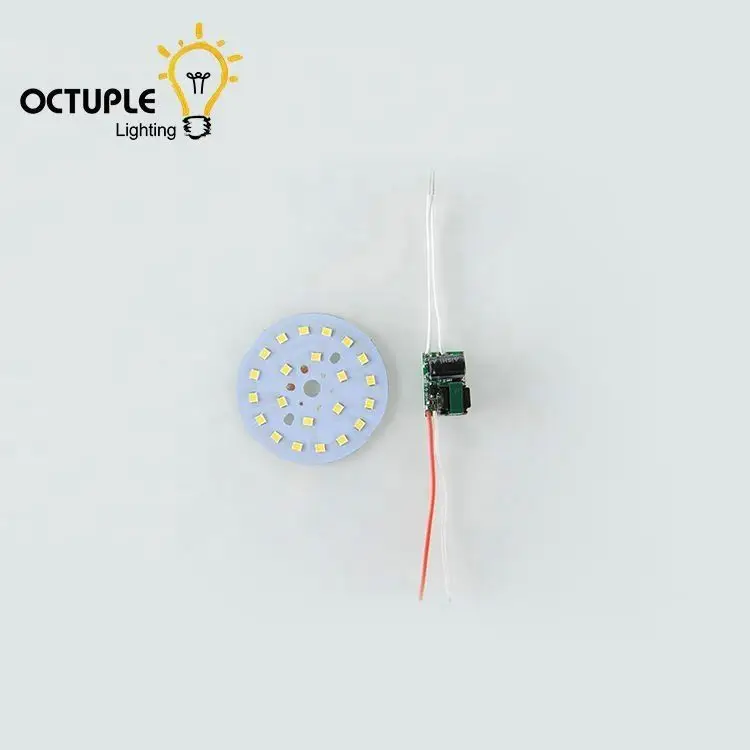 high quality 60lm Plastic e27 18w led panel bulb light round skd parts