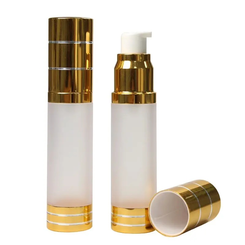 20ML gold airless pump cosmetic serums bottle