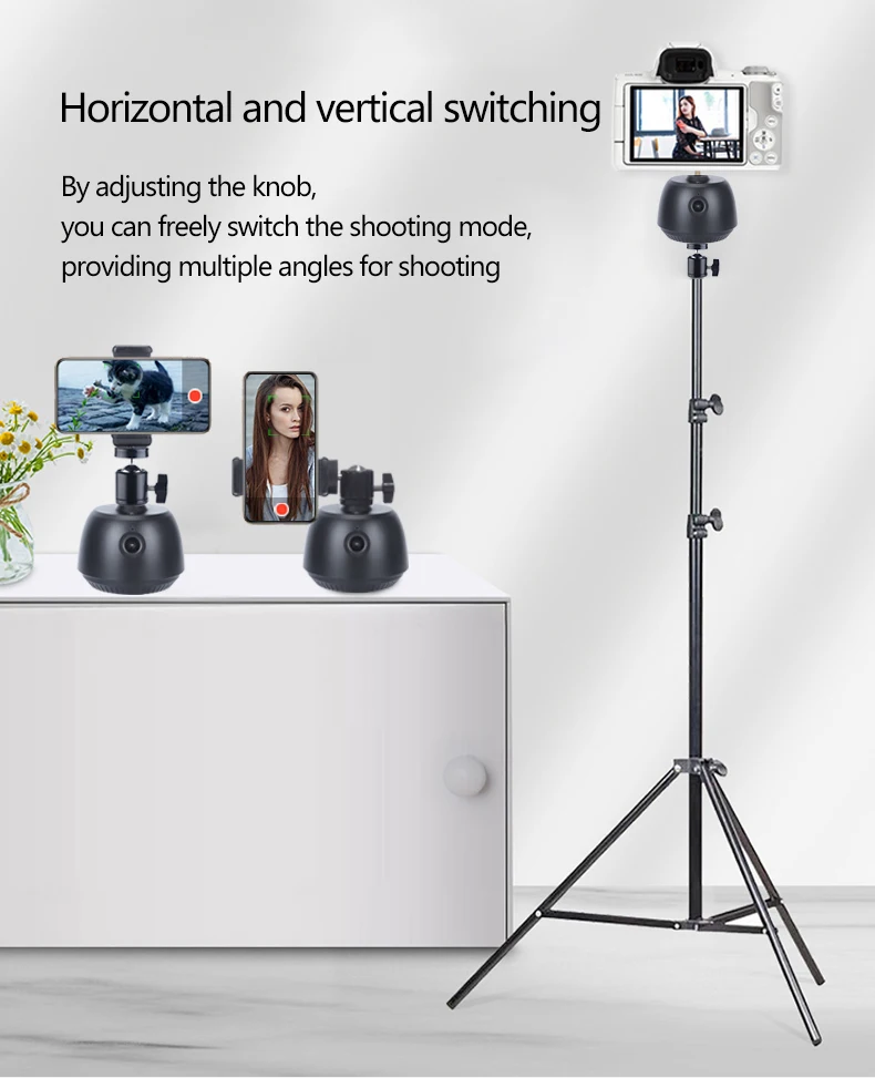 Face Tracking 360-degree face lock screen center  gimbal 360Stabilizer with APP Phone Action Camera gimbal stabilizer