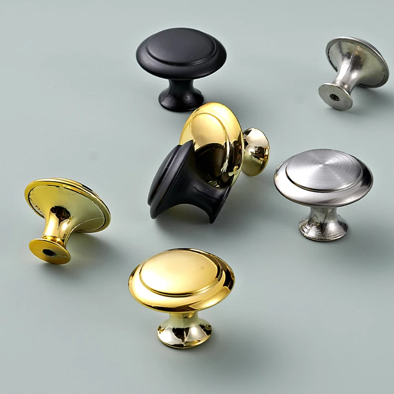 Zinc Alloy Mushroom Pull Single Hole Pull Metal Round Single Hole Small Pull Modern Simple Drawer Cabinet Door Handle