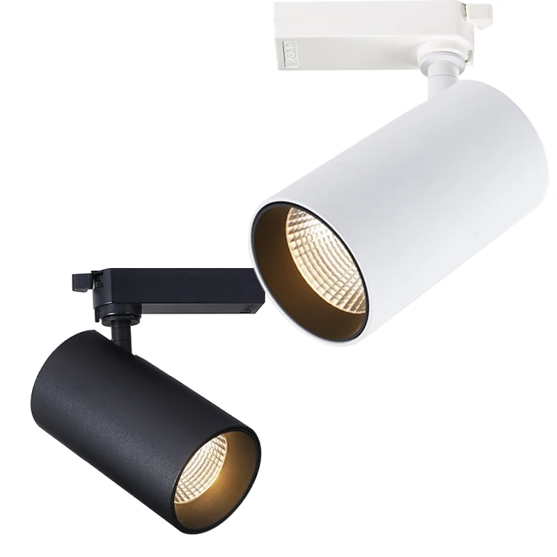 40W COB Dimmable LED Track Spot Light white Adjustable Aluminum Lamp Body Ceiling for Home Office Modern 3 Wire LED Track Light