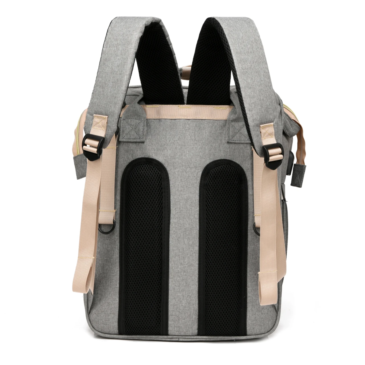 MARKSMAN Ladies Multifunctional women Bag Fashionable Double Shoulder Waterproof USB Softback Style Zipper Oxford Material