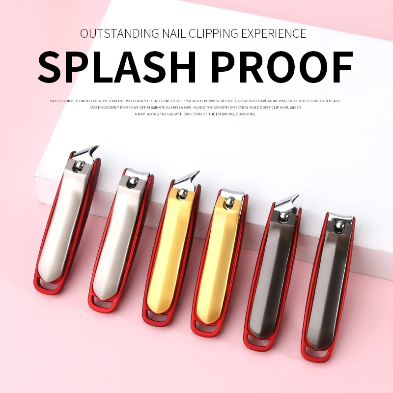 Professional Sharp Fingernail  Toenail Clipper Cutters ABS Rubber Plastic Anti-Splash  Zinc Alloy for Nails Cutter