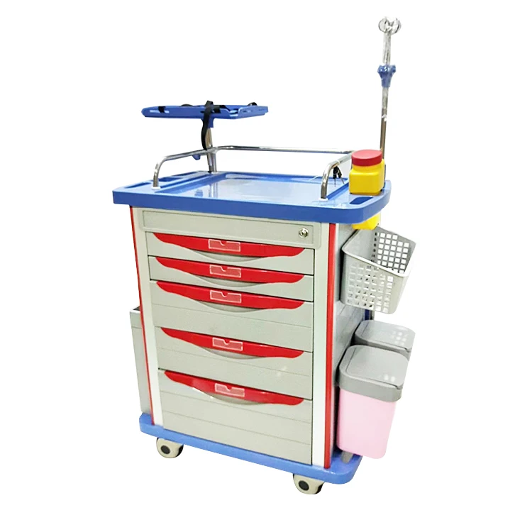 Multi-function Clinic Hospital Medical equipment Emergency Trolley best selling with good price