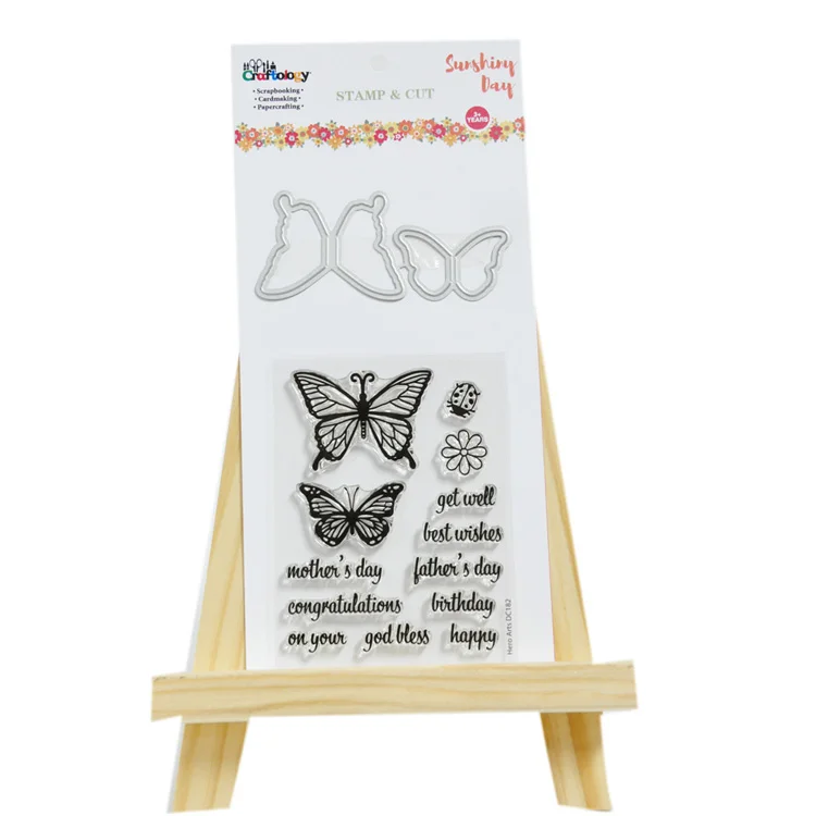 Animals Metal Cutting Die and Clear Stamp Set for DIY Scrapbooking