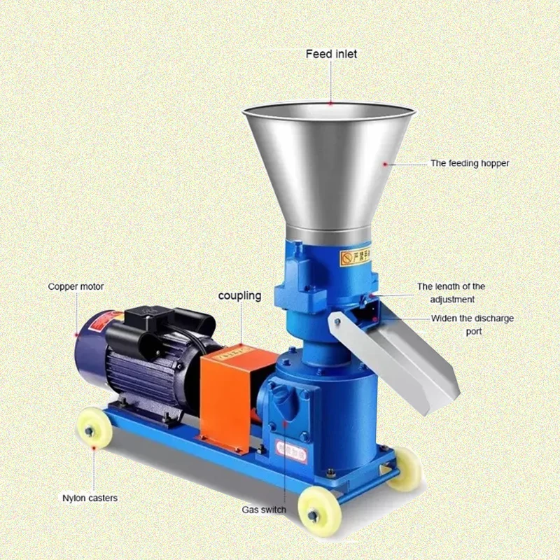 MS Polytime Sj 90 Pellets Granulator 300Kg/H Flat Die Wood Pellet Recycling  Biomass Granulation Flat Die Granulator