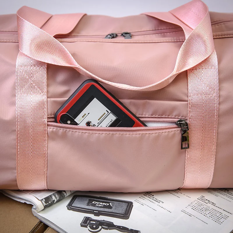  unisex Large Capacity Duffel Sports Bag Custom logo women pink sport crossbody duffle gym bag for