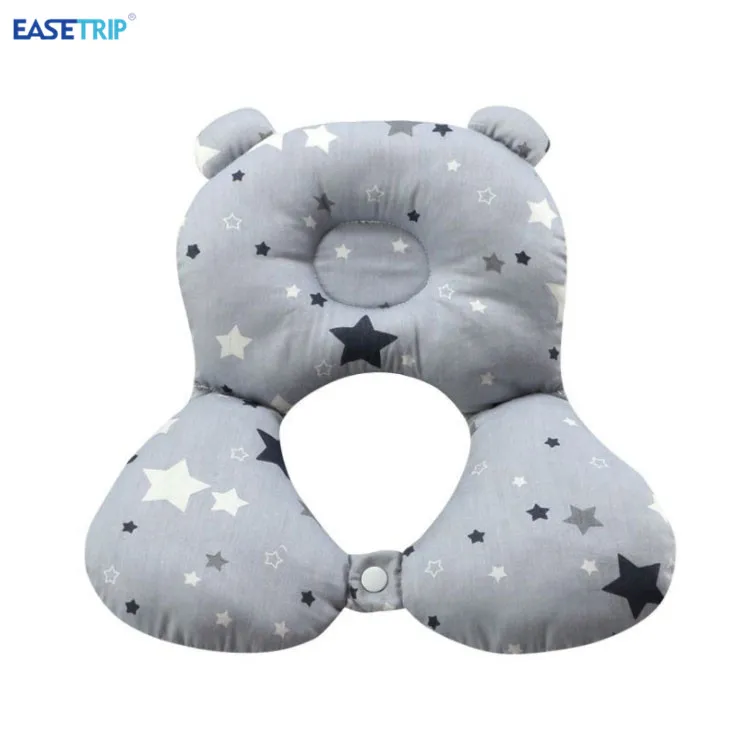 
Custom Flower Cloth Cotton Baby Safety Seat Headrest Neck Support Travel Pillow for Kids 
