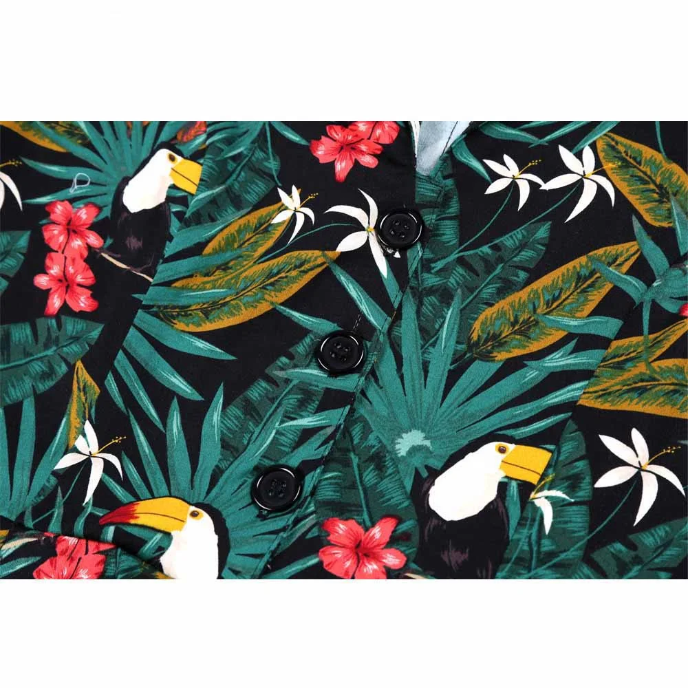 Women Vintage Dress 1950s 60s Retro Shirt Dress Plus Size Floral Cotton Women Ladies Swing Rockabilly Dresses Vestidos SD0002