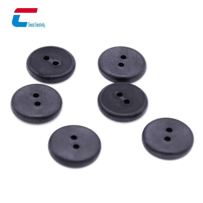 Custom Logo NFC Laundry Washing Coin Tags Waterproof PPS Washable RFID Laundry Tag For Garments