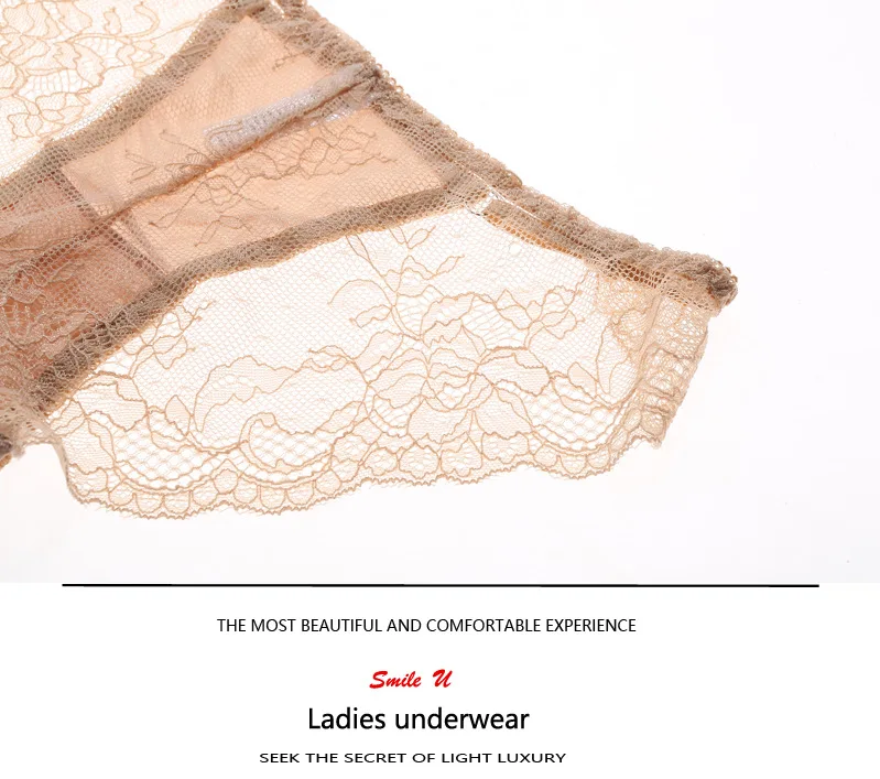 Sheer Lace Panties Women Sexy Underwear Big Girls Panties Low Rise Thong Quality Lingerie G String Panties