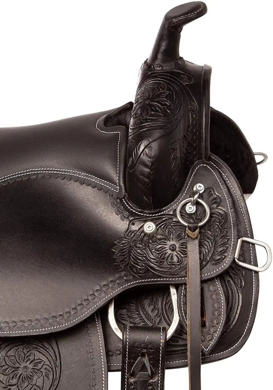 Best Seller High Quality Western Pleasure Trail Hand Tooled Leather Horse Saddle With Set at Wholesale Price