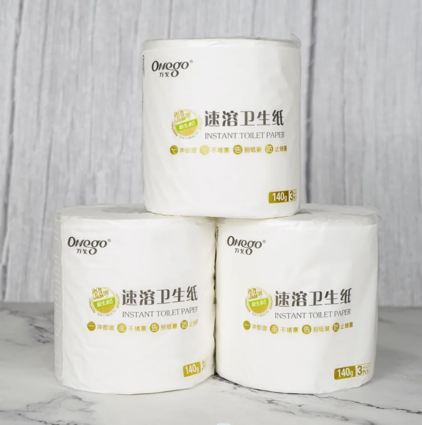 OEM Wholesale Virgin Pulp Toilet Tissue Rolls Printed Toilet Paper Roll For Christmas