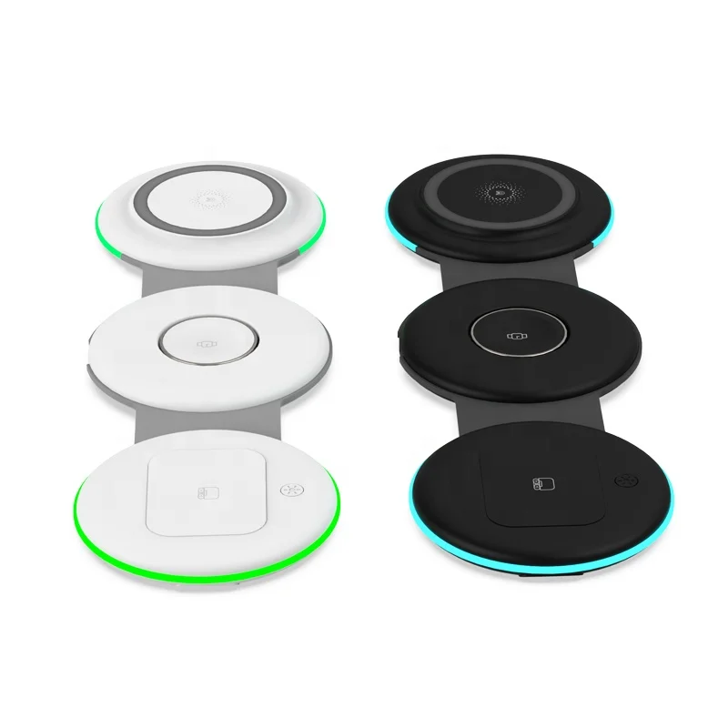 2022 New Products 3 In 1 Folding Magnetic Wireless Charger Portable 15W Fast Wireless Charging For iPhone For Iwatch For AirPods