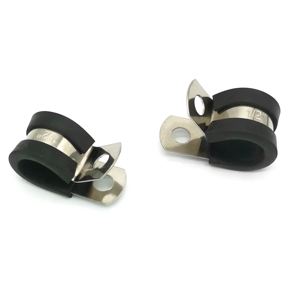 Wholesale SS304 Tube Clamp 32mm Polished Adjustable Steel Locking P Type Clamp Clip