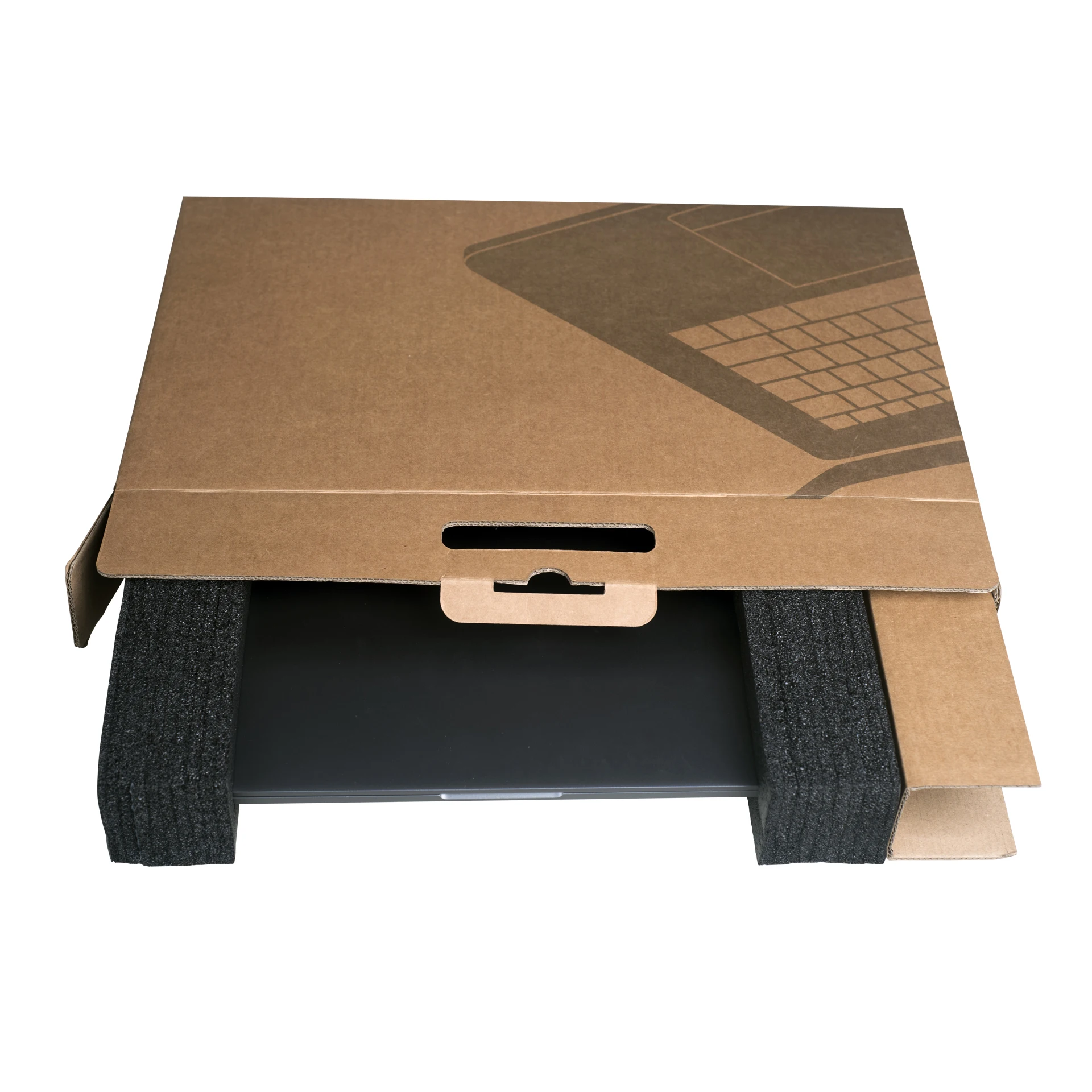 Custom Logo Paper Box Custom Box for Electronics Packaging Laptop Packing Shipping Boxes with Handle
