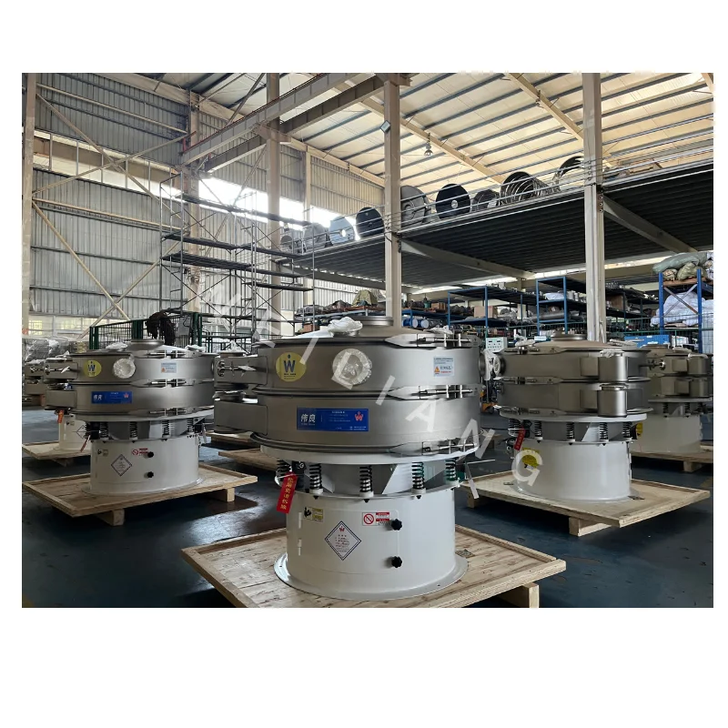 Stainless Steel Industrial Round Vibration Sifter Tobacco Powder Sieve Machine Cassava Flour Vibrating Separator Screen