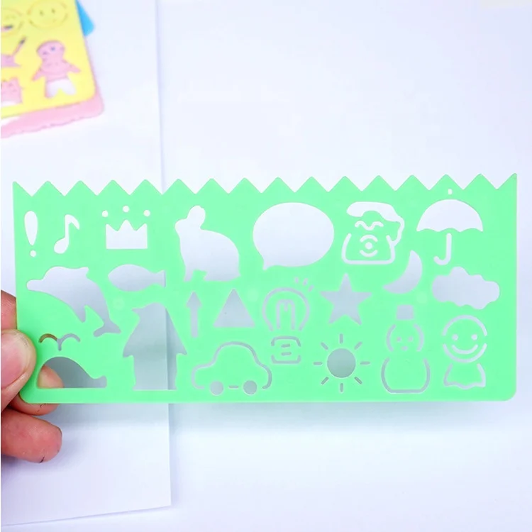 Promotion of high quality OEM cartoon transparent plastic ruler drawing board
