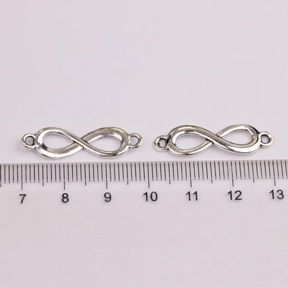 Custom Silver Zinc alloy Infinity handcuffs jewellery connectors  Freedom charms bracelet pendant for jewelry making