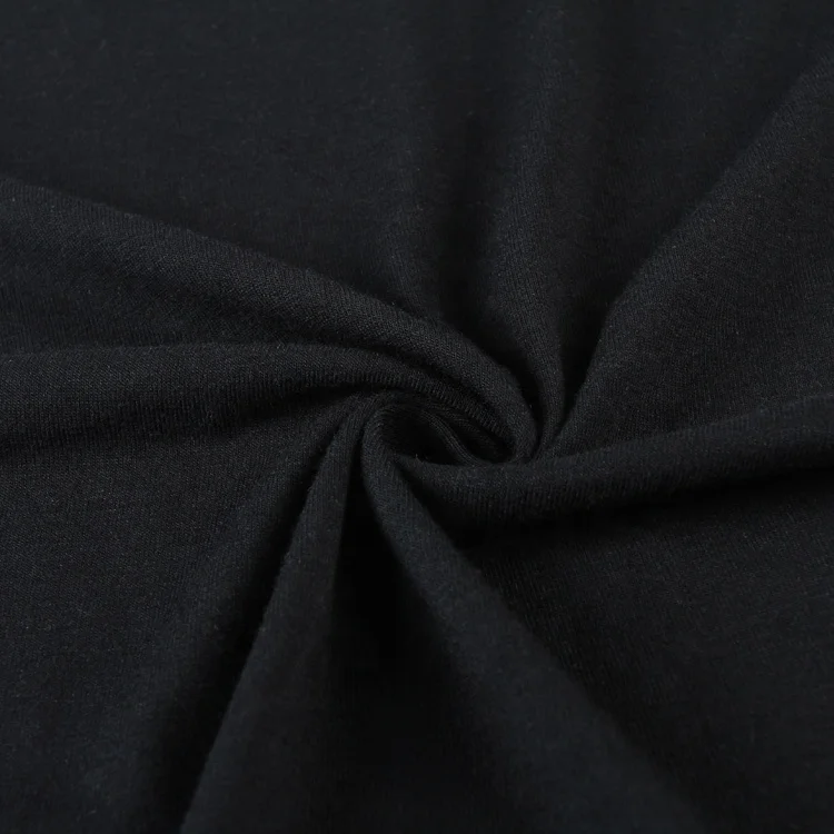 Самые популярные трикотажные дышащие черные Стрейчевые Трикотажные изделия из полиэстера и вискозы