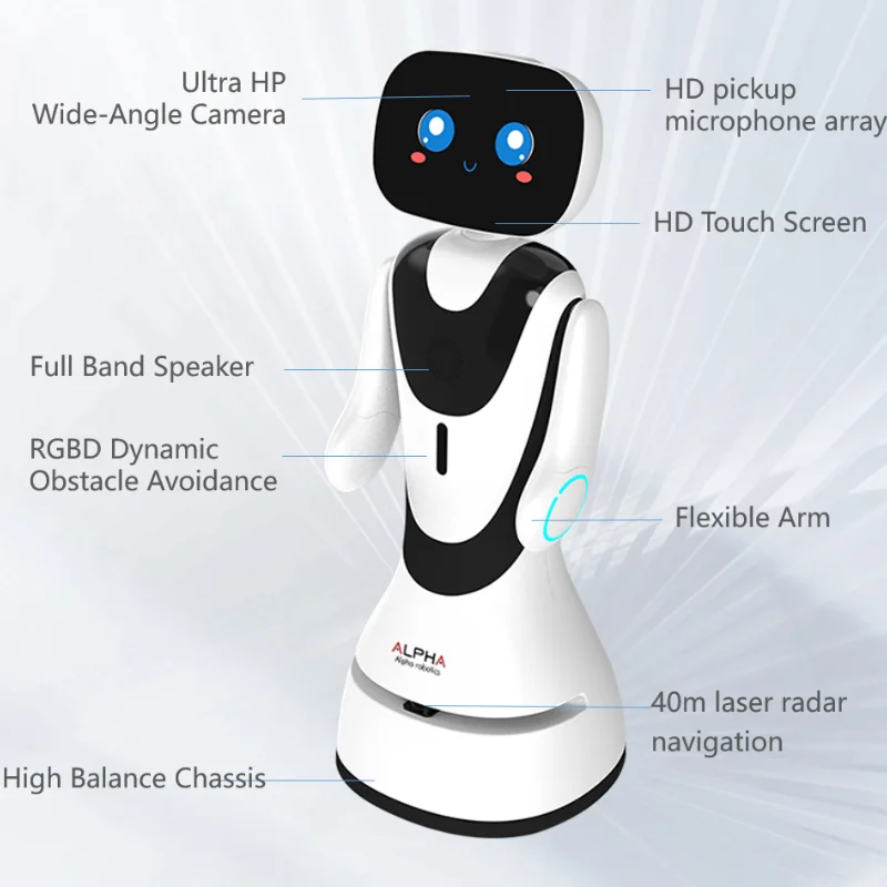 Humanoid Service Robot For Library Exhibition Artificial Intelligent Interaction Reception Robot Waiter