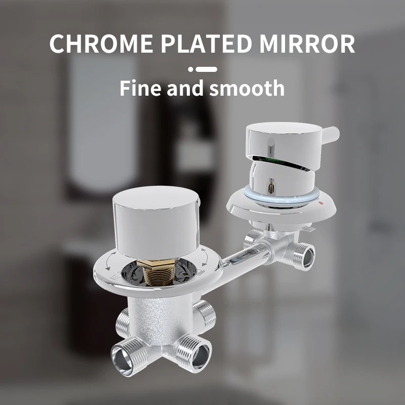 Wall Mount 2 Ways to 5 Ways Shower Diverter Valve Mixer Faucet Concealed Shower Mixer