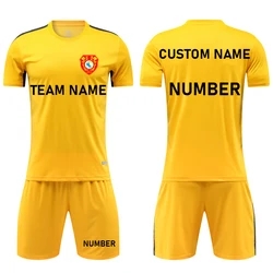 2023 New Model Blank Football Jersey High Quality Orange Soccer Uniform for Men and Women