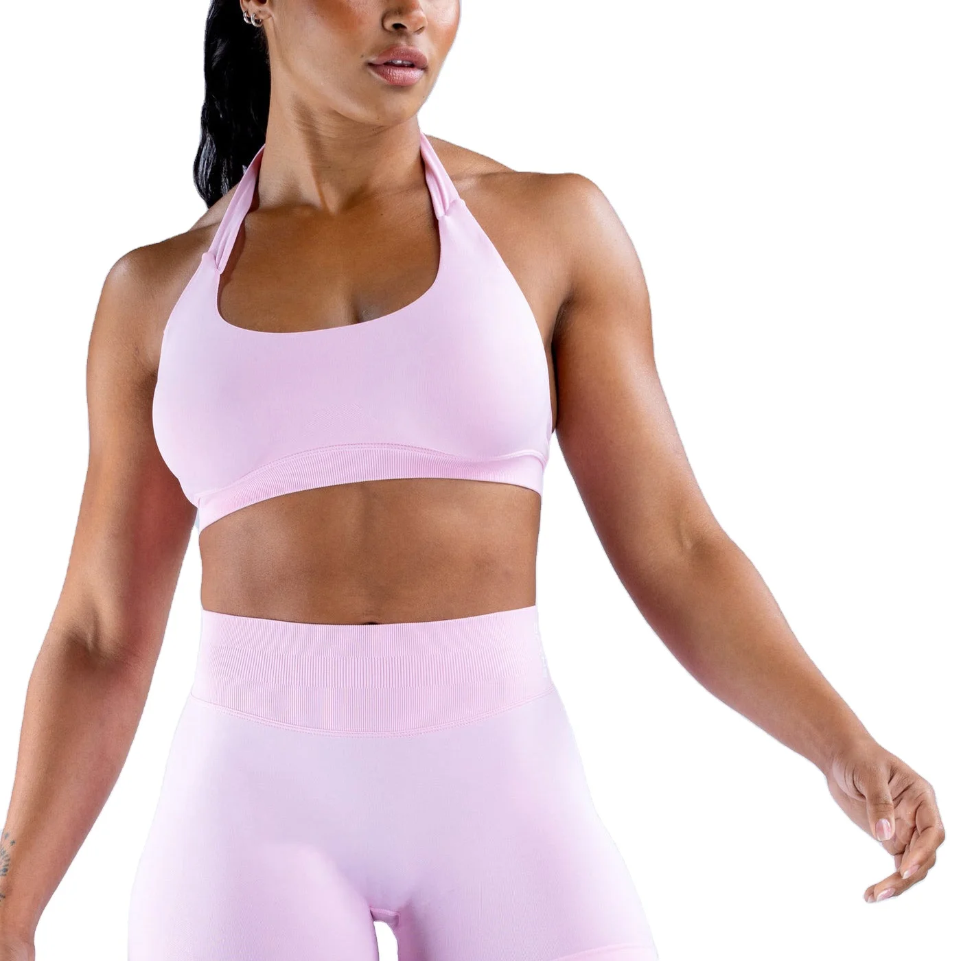 women active wear Seamless Beautiful Back Gym Fitness Bras Seamless impact hater neck backless bra