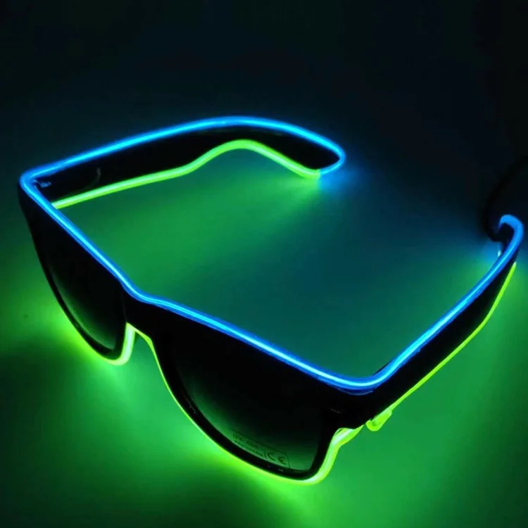 LED light up sunglasses glow flashing EL glasses for party Halloween club decoration
