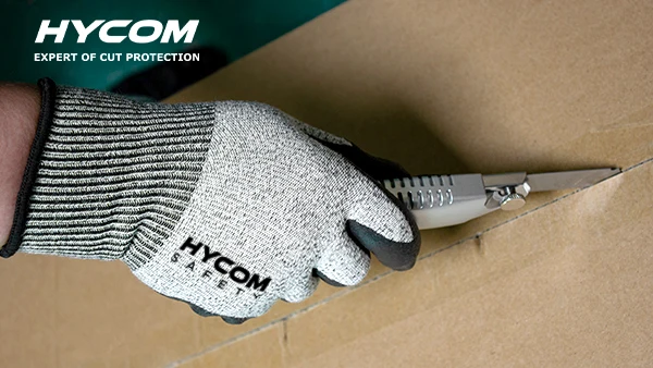 B2L-PU  cheap  HPPE cut proof safety kitchen cry anti cut resistant gloves