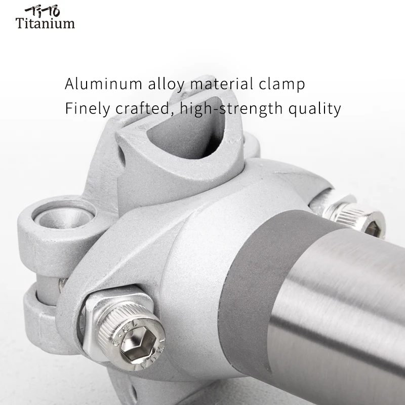 TiTo Titanium Alloy Bike Seatpost for MTB/Road Bicycle Seat Post 27.2/31.6mm*350mm Titanium Seat Tube Aluminum Head+Titanium Rod