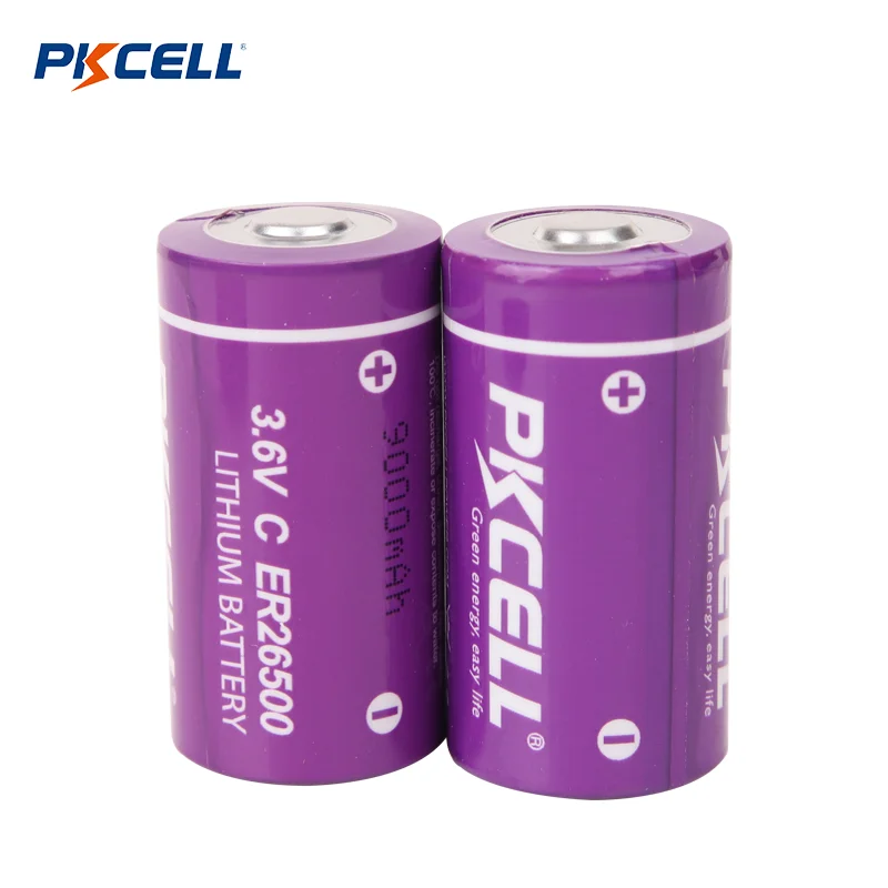 PKCELL 10 years shelf life primary lithium battery 3.6V C ER26500 for water meter