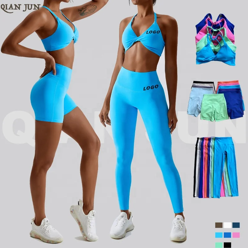 Gym Fitness Sets Push Up Compression Yoga Apparel Workout Clothing Sportswear Women Fitness Gym Yoga Sets