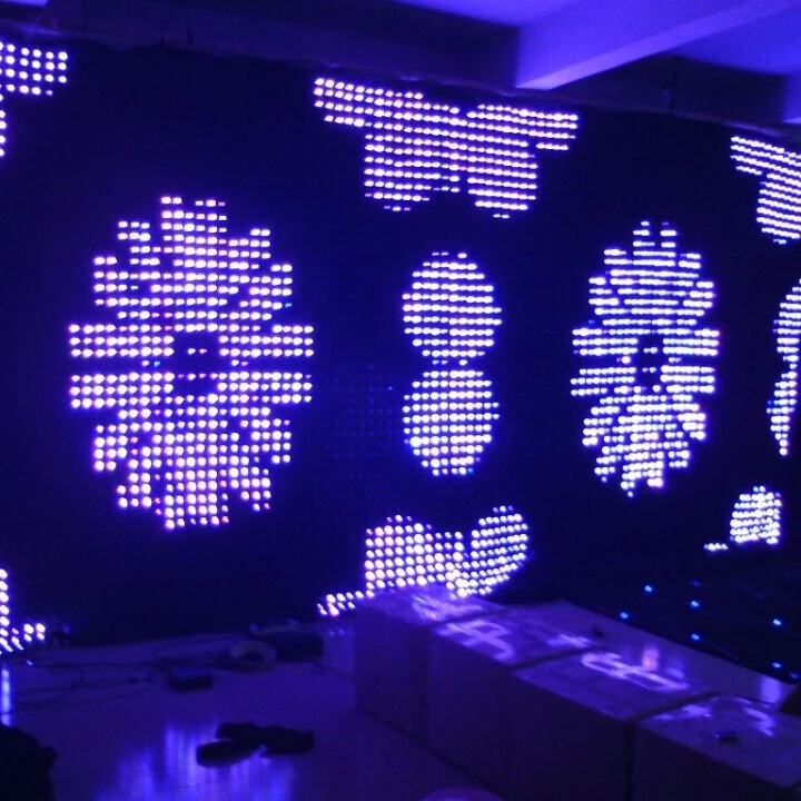P90 P100 P180 P200 Flexible LED video curtain light suit for disco wedding party decoration