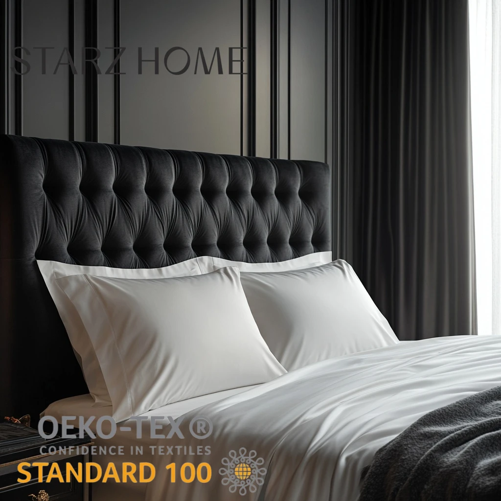 STARZ HOME Exclusive Collection: 5-Star Hotel Bedding Set - Sateen Stripe Cotton for a Royal Hyatt Hotel Experience