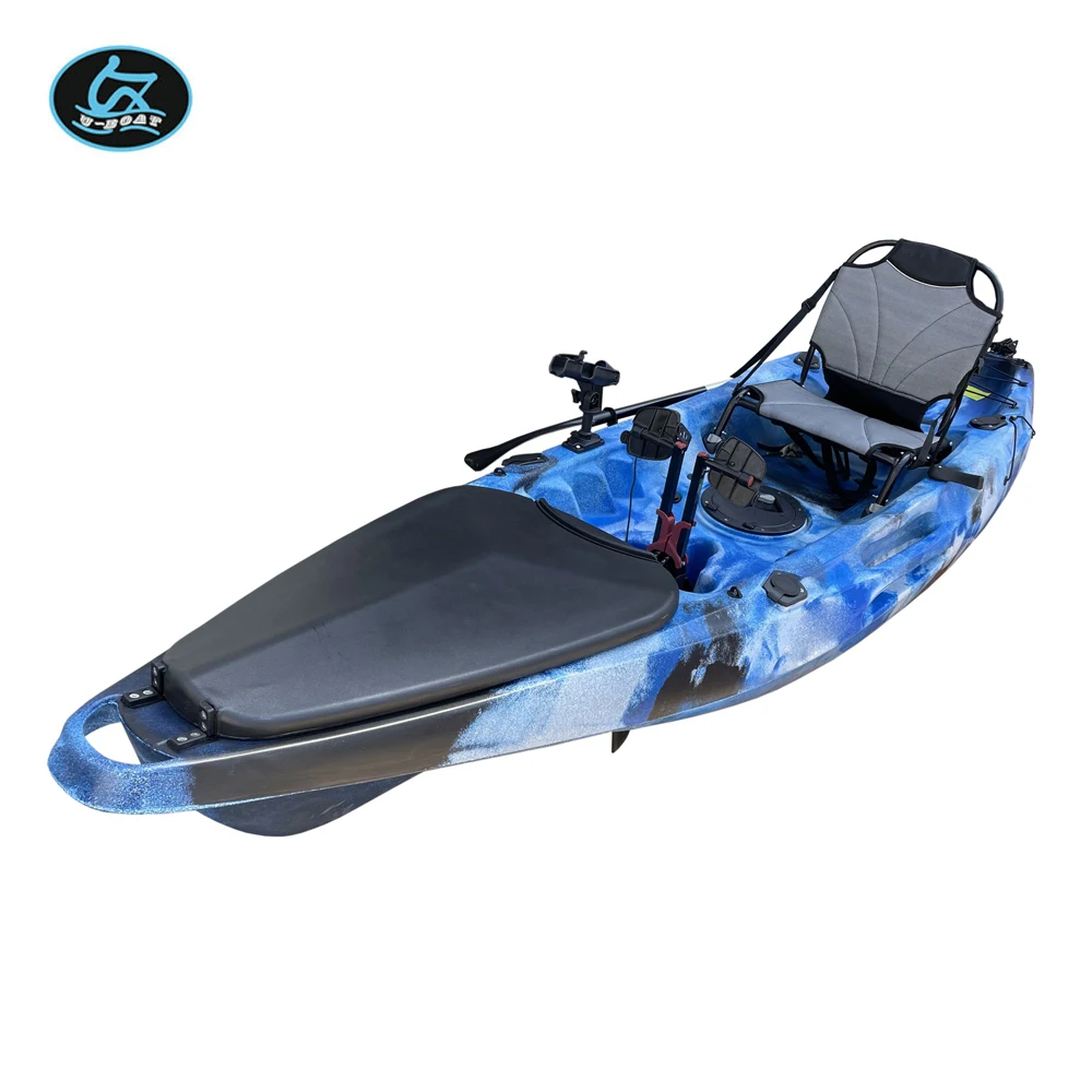 U-boat Professional 10.5ft single seat one person pedal fishing kayak plastic white water kayak for sale