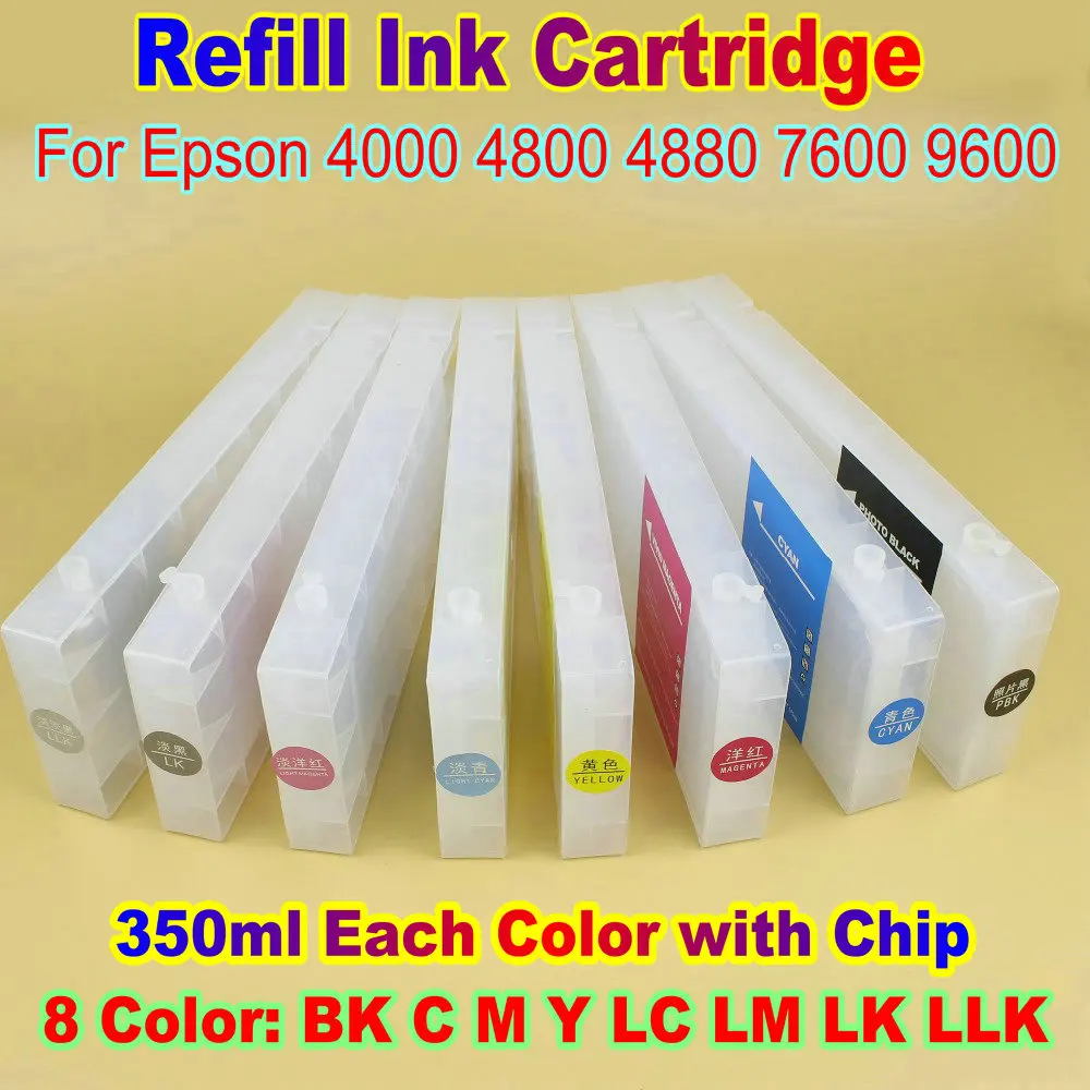 4800 4880 4000 7600 9600 Printer Ink Cartridge For Epson Ink Refill Cartridge Stylus Pro 4800 4880 Empty Cartridge With Chip Kit