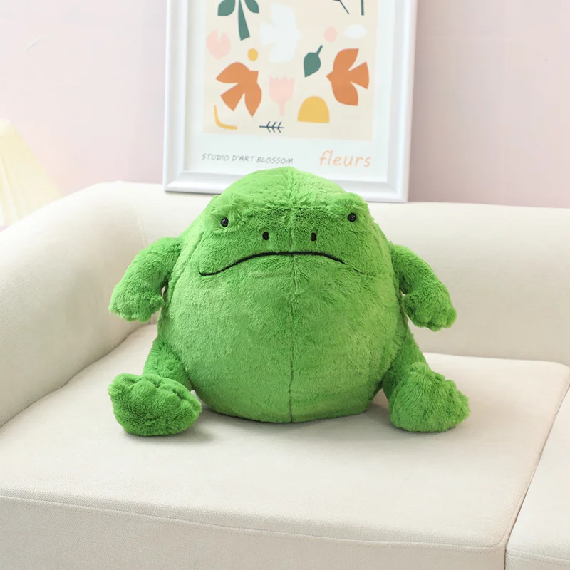 Stock plush toys cartoon frog figurines, toys to play with Cartoon healing
