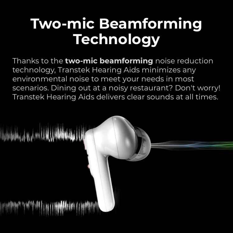 TRANSTEK  Wireless Bluetooth In ear Ear Smart 16 Channels Hearing Aids for the Deaf with Mild to Moderate Hearing Loss