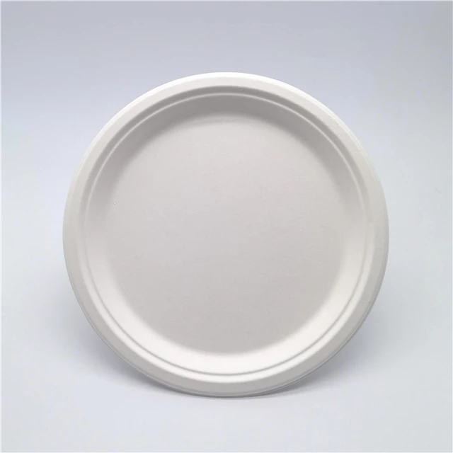 ECO Green Disposable Biodegradable Plates Sugarcane Bagasse Paper Pulp Plates