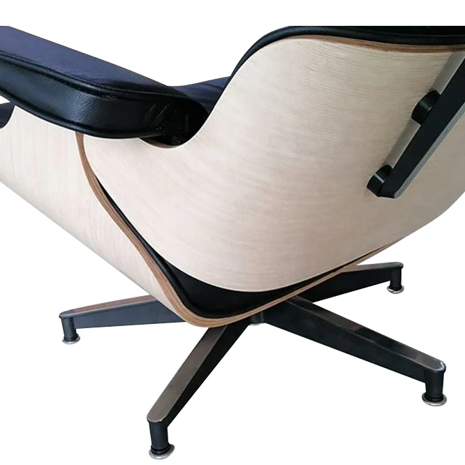 Кожаное кресло среднего века с откидной спинкой Charles деревянное для отдыха современный поворотный стул Eam