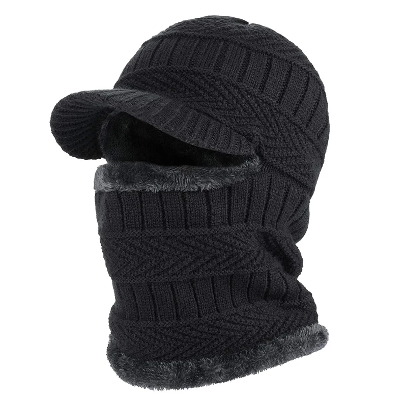Winter Hat Skullies Beanies For Men Women Wool Scarf Caps Balaclava Mask Gorras Bonnet Knitted Hat