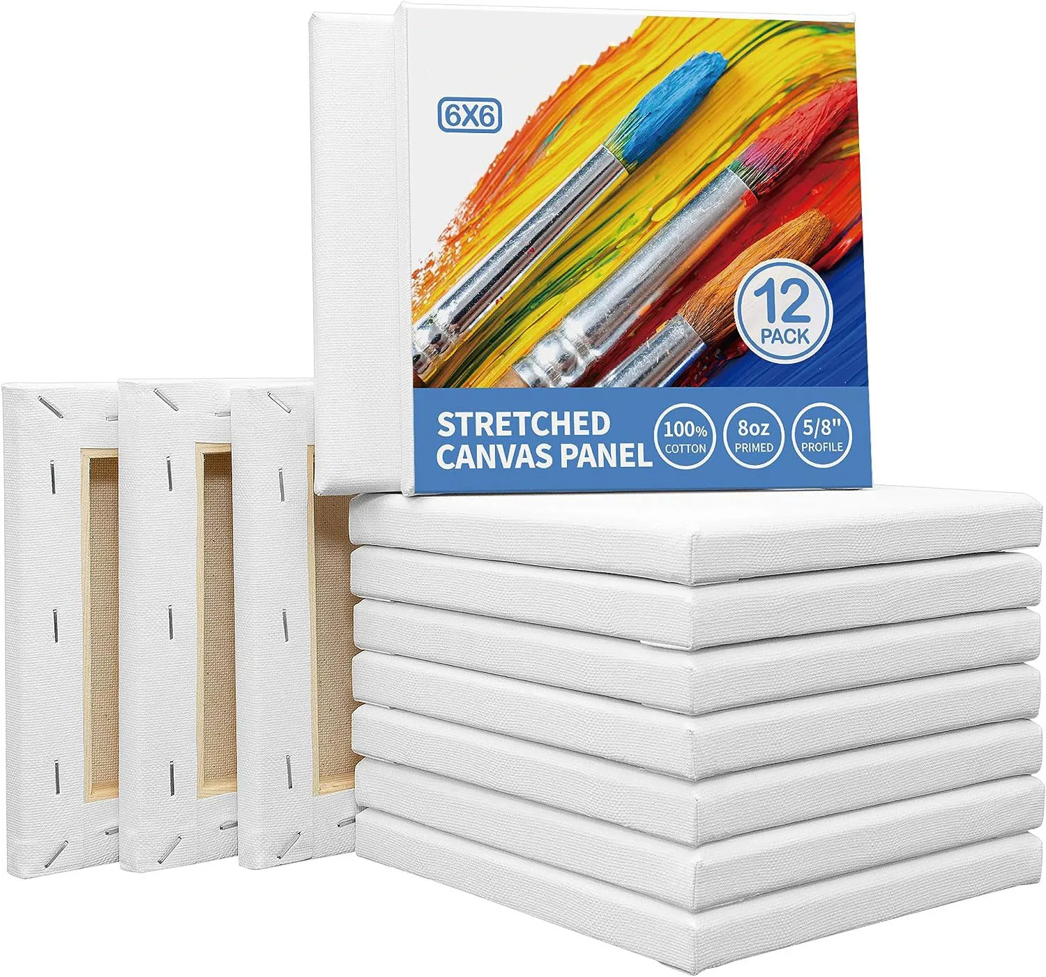 100% cotton 6x6 stretched canvas custom photo stretched canvas stretched canvas with a frame blank