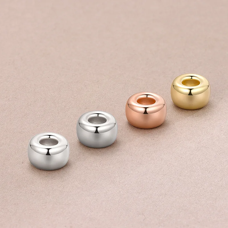 Wholesale  925 Sterling Silver Bubble Wheel Spacer Positioned Beads for DIY Necklace Bracelet Jewelry Making