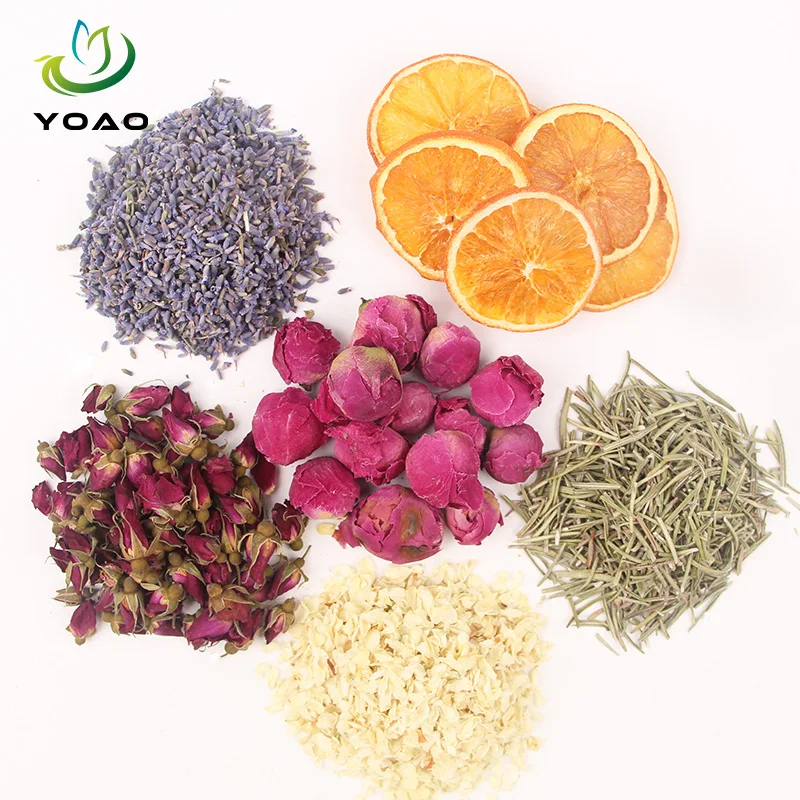 Wholesale Pure Natural Dried Flowers and Herbs Bath Candle Soap Resin Craft Kit Making Dry Flowers