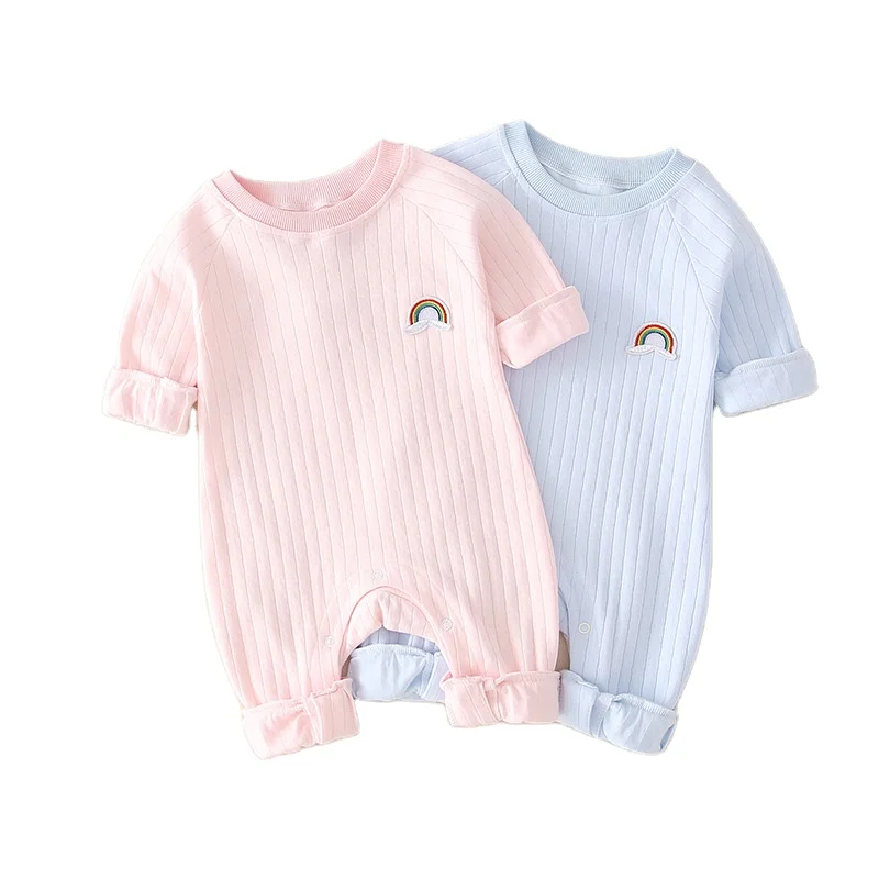 
Dropshipping baby clothing set, new long-sleeve cotton baby onesies, wholesale baby boy girl romper outfits 